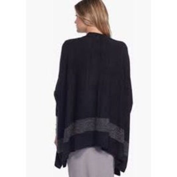 Barefoot Dreams CozyChic Lite Cliffside Cardigan Sweater Wrap Navy One‎ Size - Picture 2 of 14
